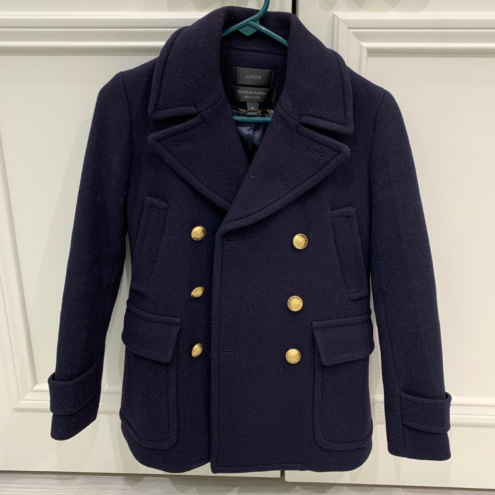 J CREW Peacoat Jacket Coat - Navy Blue Size 0P